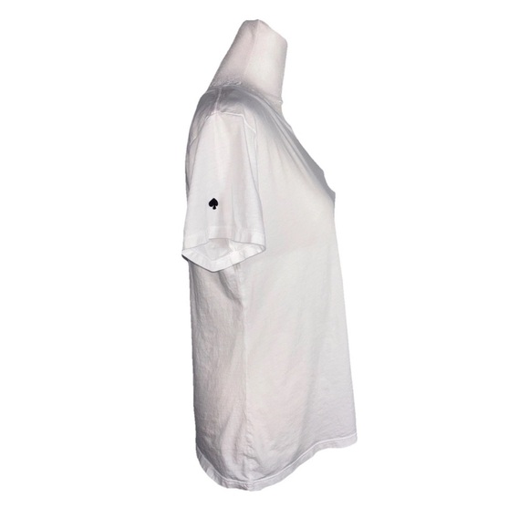 Kate Spade Disney Collab Minnie Patch Tee Short Sleeve Fresh White Medium - Picture 12 of 13